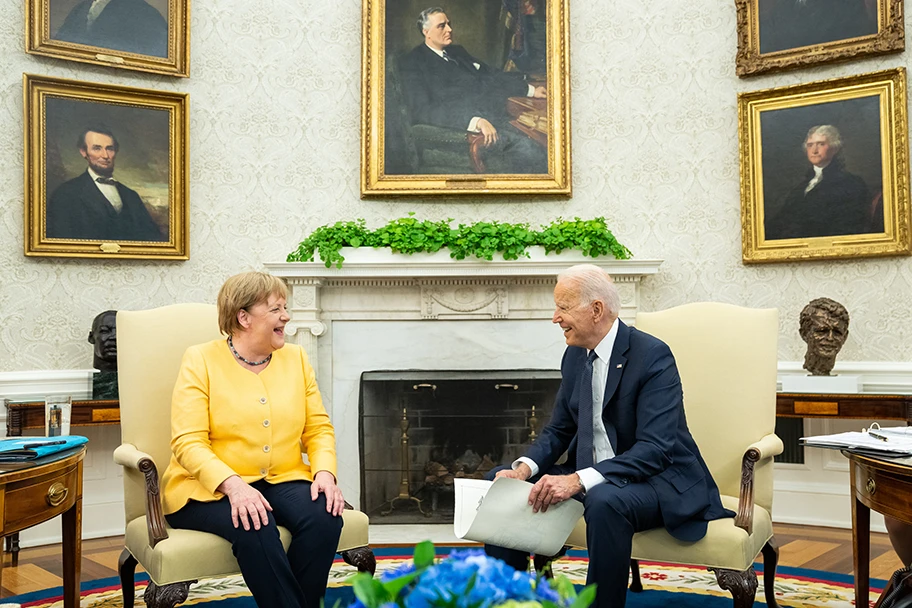 Angela Merkel in Washington, Juli 2021.