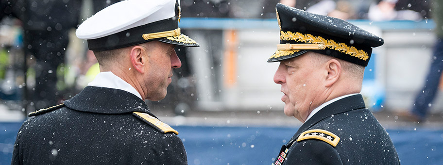 Der Generalstabschef der US-Streitkräfte Mark Milley (rechts), Dezember 2017.