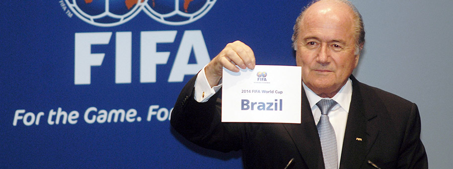 FIFA-Präsident Joseph Blatter bei der offiziellen Vergabe der WM an Brasilien, Oktober 2007.