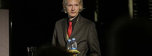 Julian Assange im Jahr 2009 in Kopenhagen.