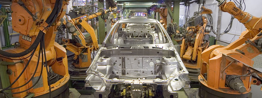 Industrieroboter IR 16060 in der Autoproduktion.