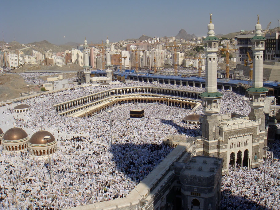 Die Heilige Moschee in Mekka beim Beginn des Haddsch.