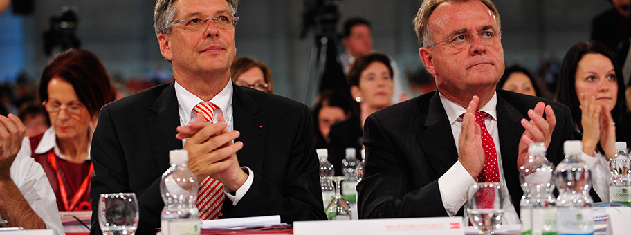 Peter Kaiser und Hans Niessl beim SPÖ-Bundesparteitag 2012 in St. Pölten.