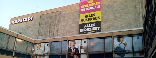 Filiale der GALERIA Karstadt Kaufhof GmbH in der Mainzer Ludwigsstrasse (Geschlossen seit dem 16.10.2020).