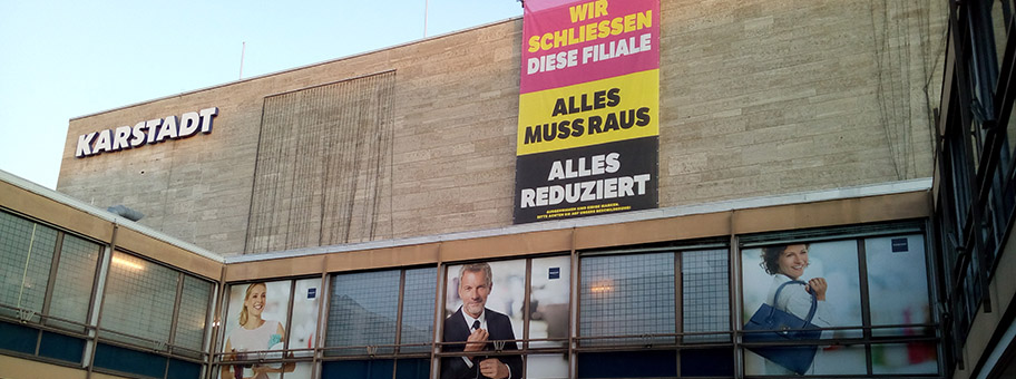 Filiale der GALERIA Karstadt Kaufhof GmbH in der Mainzer Ludwigsstrasse (Geschlossen seit dem 16.10.2020).