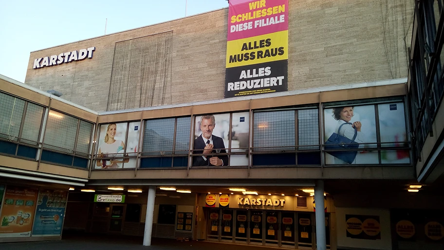 Filiale der GALERIA Karstadt Kaufhof GmbH in der Mainzer Ludwigsstrasse (Geschlossen seit dem 16.10.2020).