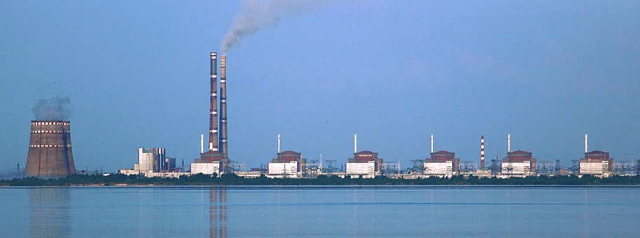 Grösstes Atomkraftwerk Europas bei Saporischschja in der Ukraine.