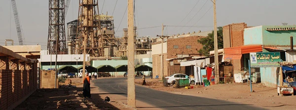 Strasse in Khartum, Hauptstadt des Sudan.