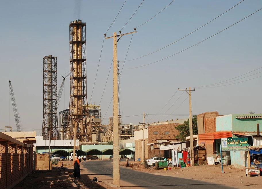 Strasse in Khartum, Hauptstadt des Sudan.