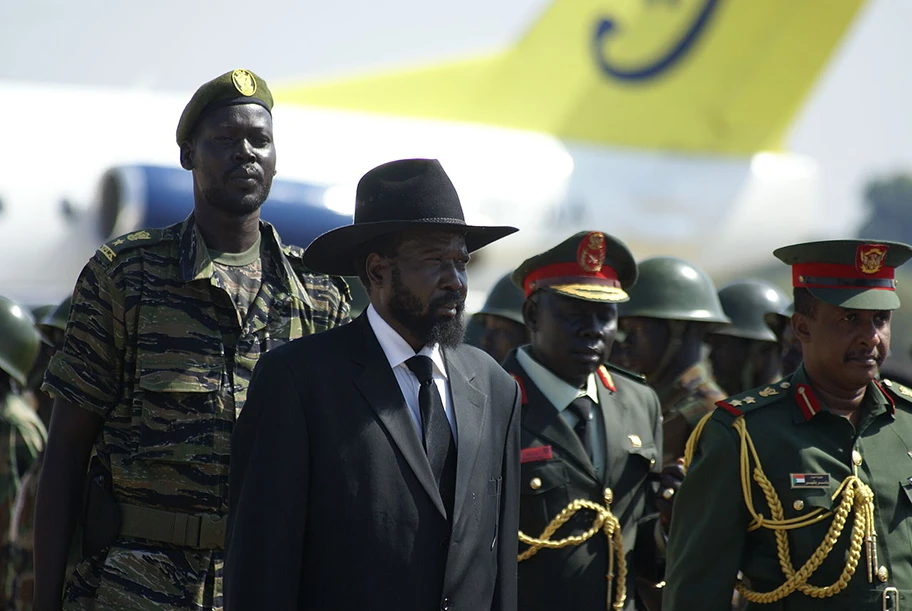 Die Partner Europas aus dem Sudan, dem Südsudan und Eritrea gehören zu den brutalsten Regimen der Welt. Hier der südsudanesische Präsident Salva Kiir auf dem Flughafen von Juba im Südsudan.