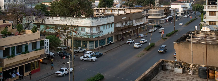 Die Stad Moshi, Tanzania.