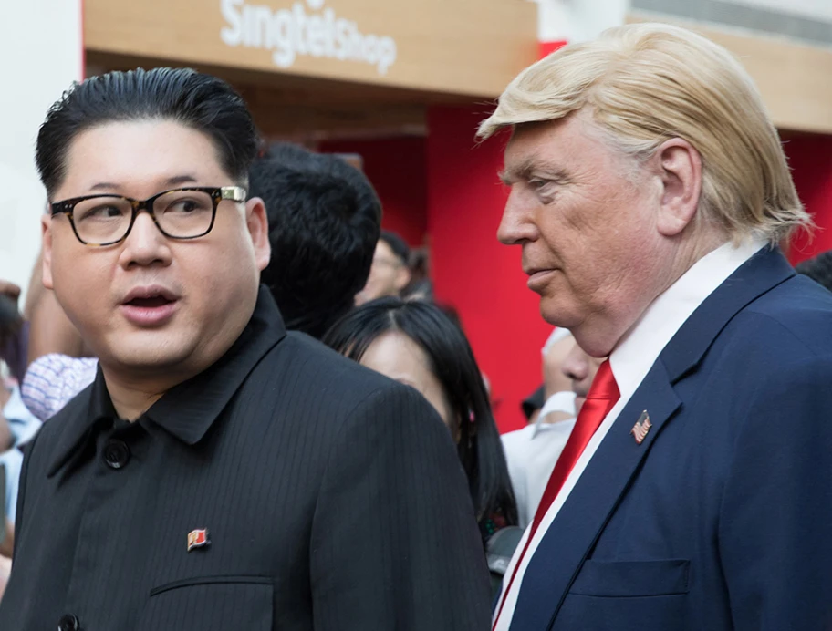 Kim Jong-un und Donald Trump während ihres Trffens in Singapore, Juni 2018.