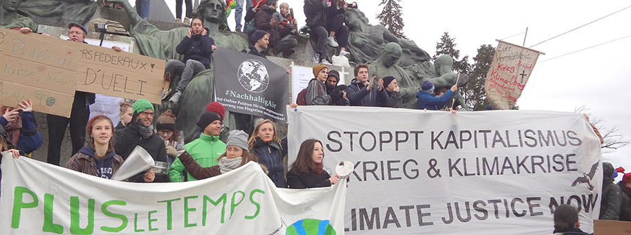 Demonstration gegen die Klimakrise in Bern, Dezember 2018.