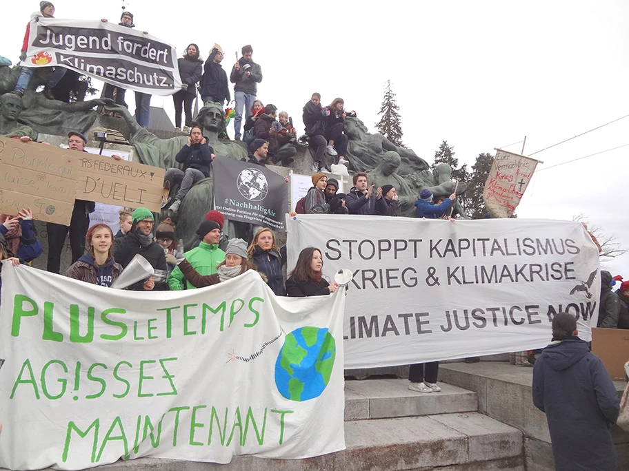 Demonstration gegen die Klimakrise in Bern, Dezember 2018.