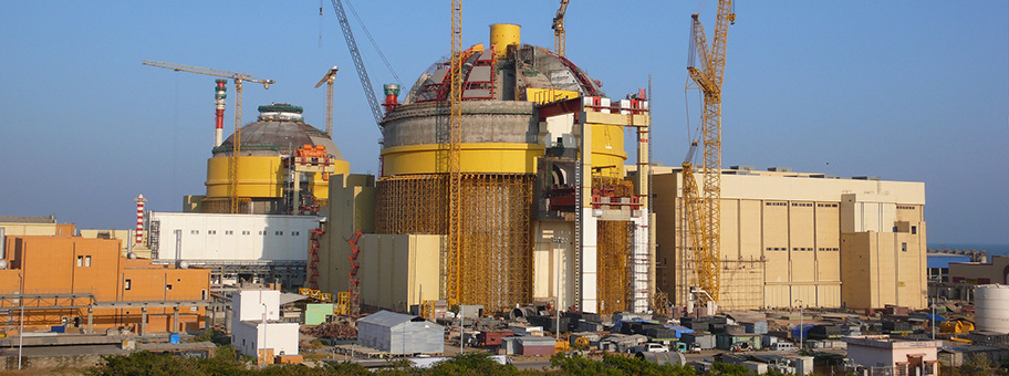 Baustelle des Kernkraftwerks Kudankulam in Indien.