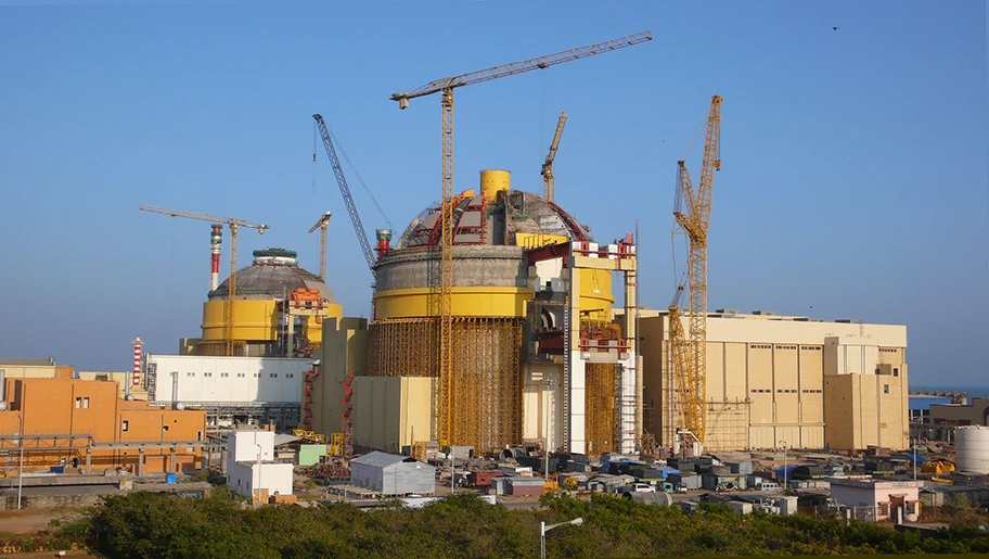 Baustelle des Kernkraftwerks Kudankulam in Indien.