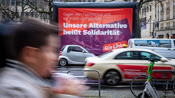 Kundgebung gegen den Rechtsruck in Berlin, Februar 2024.
