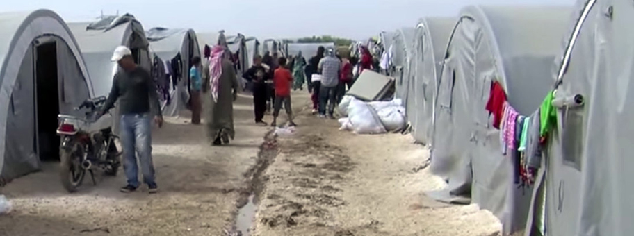 Kurdisches Flüchtlingscamp in Suruç, Türkei.