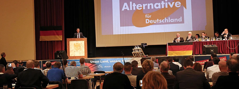 Björn Höcke am Landesparteitag der AfD in Arnstadt, April 2016.