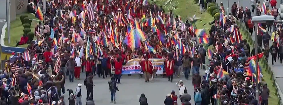 Unterstützer von Evo Morales an einer Demonstration in La Paz, November 2019.