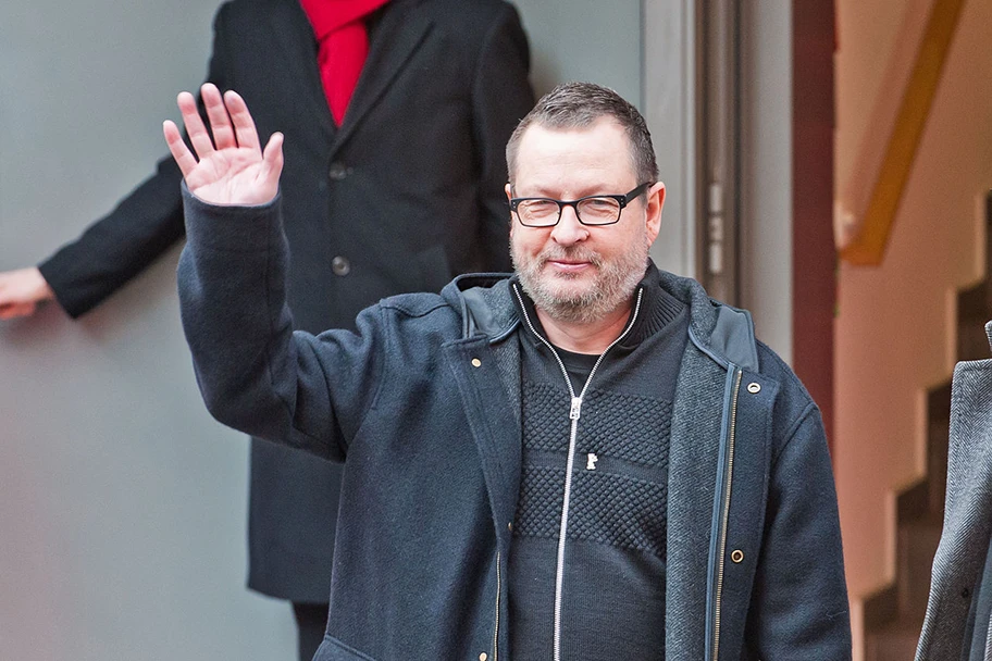 Der dänische Filmregisseur und und Drehbuchautor Lars von Trier am Berliner Film Festival 2014.