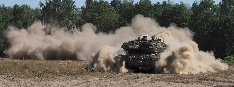 Leopard 2 A5 mit AGDUS im Gefechtsübungszentrum Heer Letzlingen, Juni 2019.