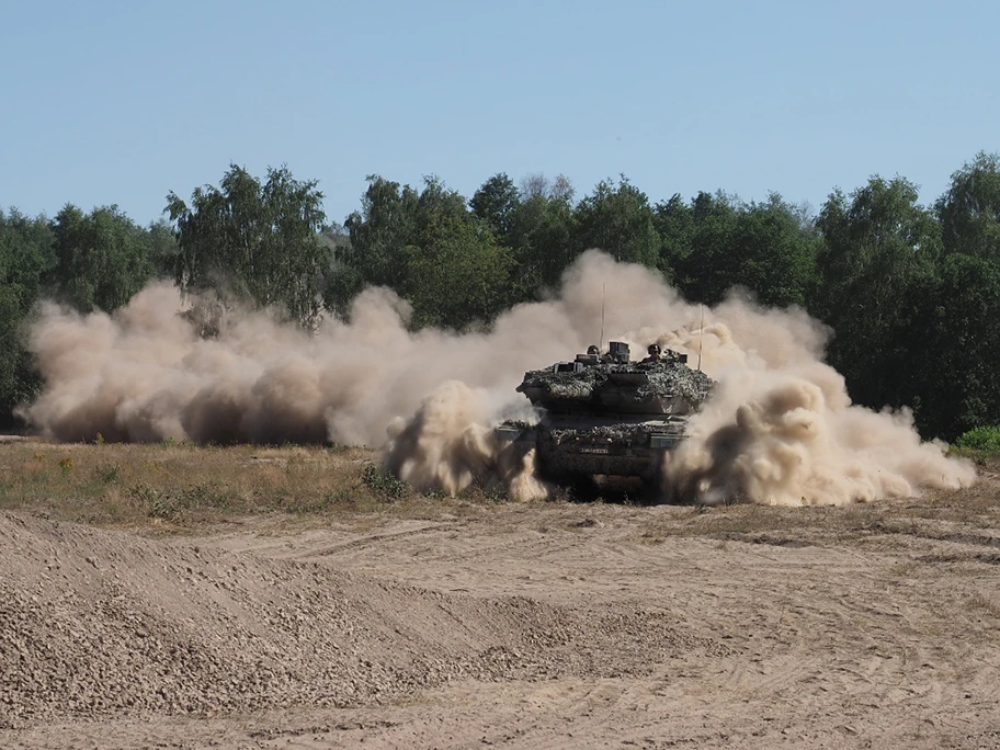 Leopard 2 A5 mit AGDUS im Gefechtsübungszentrum Heer Letzlingen, Juni 2019.