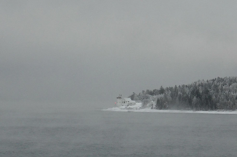 Leuchtturm auf der norwegischen Insel Bastøy.