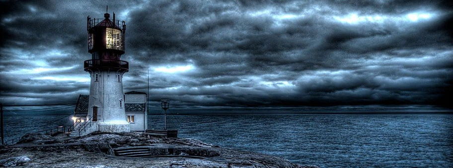 Leuchtturm bei Lindesnes, Norwegen.