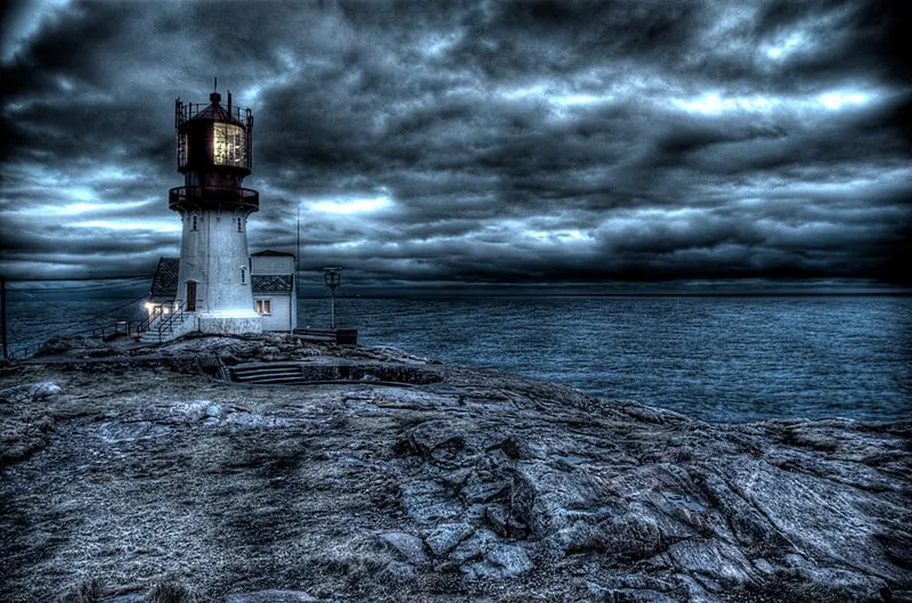 Leuchtturm bei Lindesnes, Norwegen.
