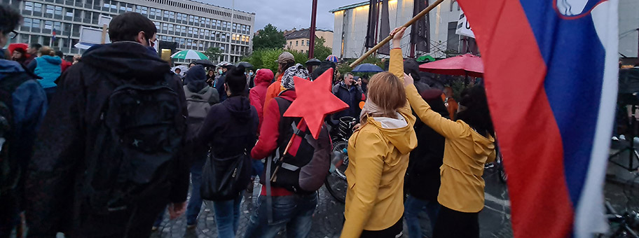 Proteste in Ljubljana, Mai 2020.