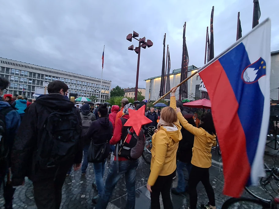 Proteste in Ljubljana, Mai 2020.