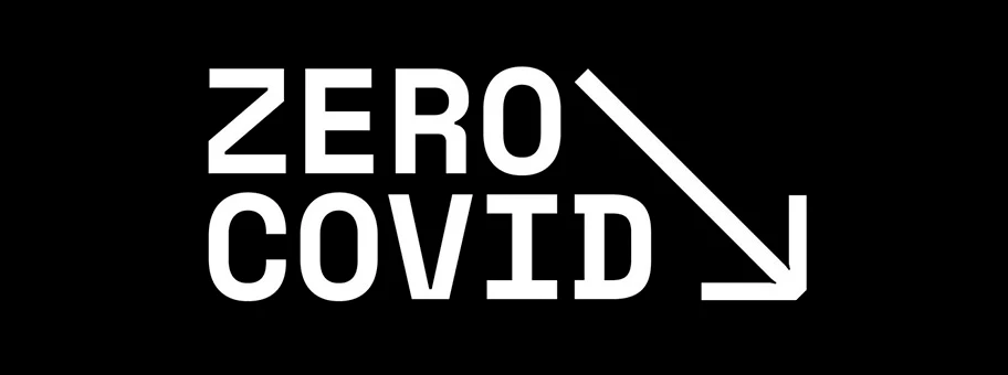 Logo der Initiative Zero-COVID. Die Initiative ist ein Aufruf, die Infektionszahlen möglichst auf Null zu reduzieren.