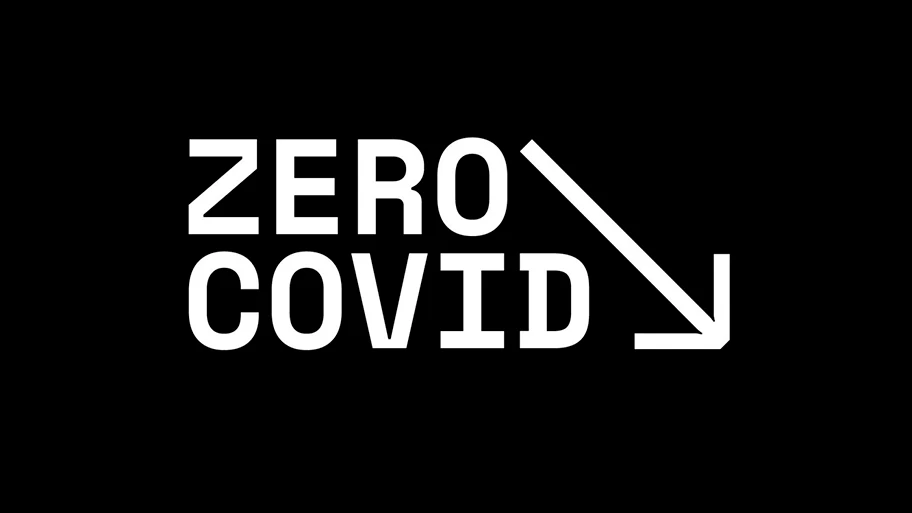 Logo der Initiative Zero-COVID. Die Initiative ist ein Aufruf, die Infektionszahlen möglichst auf Null zu reduzieren.