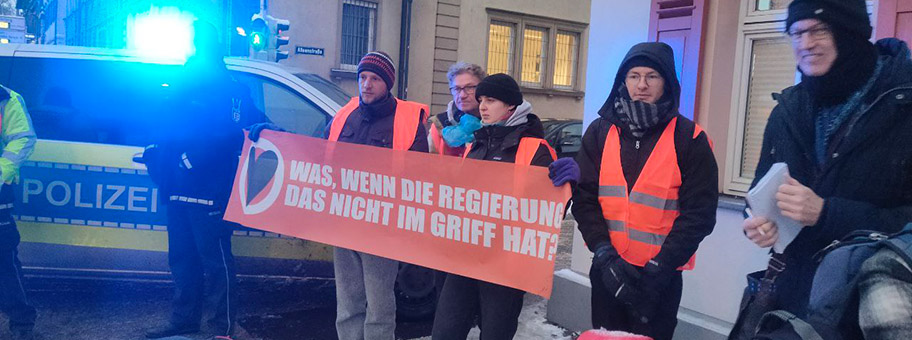 Aktion in Ludwigsburg am 15. Dezember 2022.