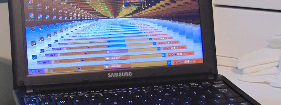 MEMZ Trojaner auf einem Samsung N130 Laptop unter Windows XP.