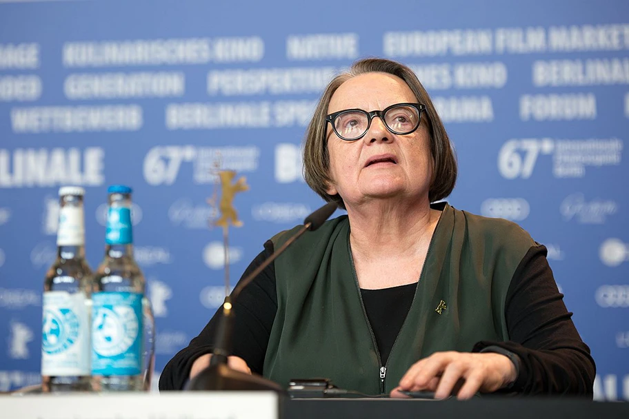 Die Regisseurin Agnieszka Holland bei der Vorstellung des polnischen Films «Die Spur» auf der Berlinale 2017.