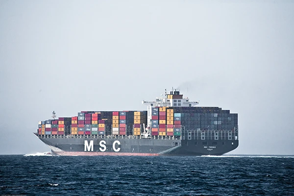 Containerschiff MSC Tomoko Panama im Mitelemeer.