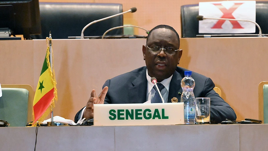 Macky Sall am 4. Februar 2022 in Addis Ababa, Äthiopien.