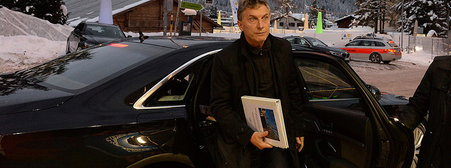 Der Präsident Argentiniens, Mauricio Macri, am Weltwirtschaftsforum in Davos 2016.