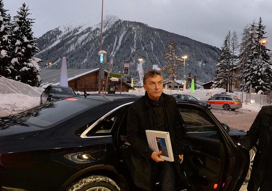 Der Präsident Argentiniens, Mauricio Macri, am Weltwirtschaftsforum in Davos 2016.