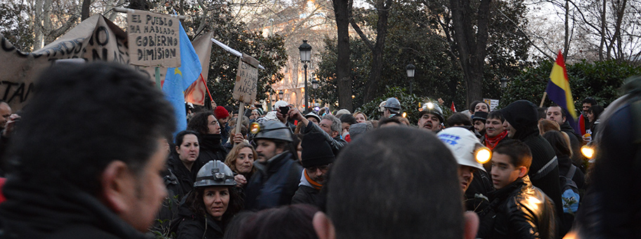 Bergarbeiterproteste in Madrid am 23. Februar 2013.
