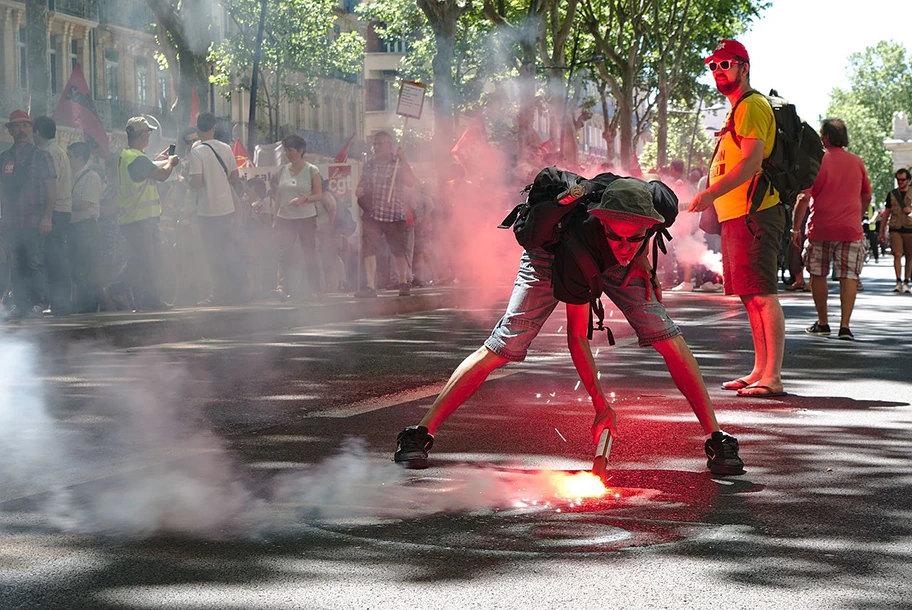 Demonstration in Toulouse gegen die „Reform“ der Arbeitsgesetze (loi travail), Juni 2016.