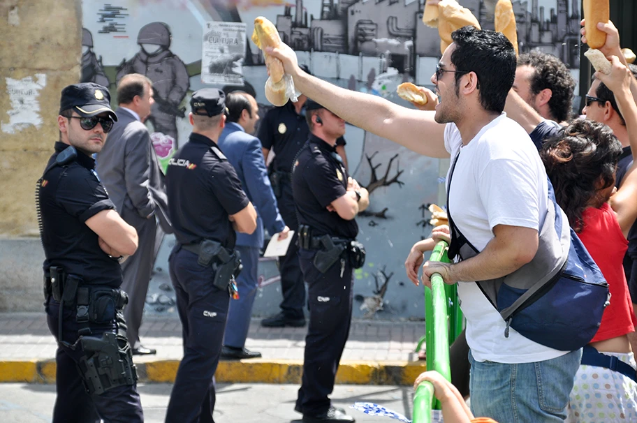 Demonstration der 15-M Bewegung in Córdoba, Spanien.