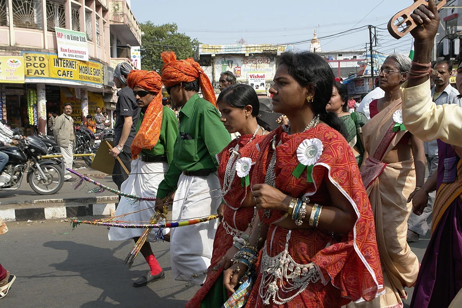 Demonstration der Landrechtbewegung «Ekta Parishad» in Bhopal, Indien.