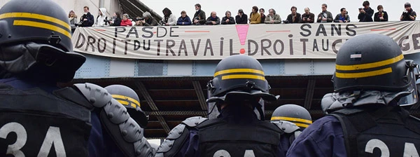 Demonstration gegen das neue Arbeitsgesetz in Frankreich, April 2016.