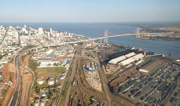 Luftansicht auf Maputo, die Hauptstadt von Mosambik.
