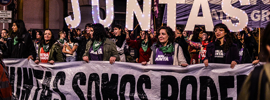 Demonstration in Buenos Aires gegen männliche Gewalt, Juni 2017.