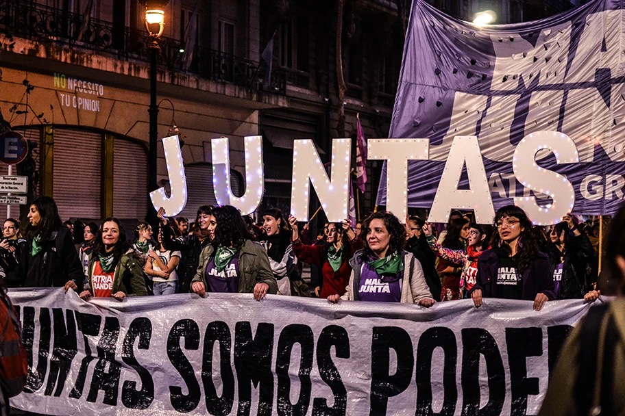 Demonstration in Buenos Aires gegen männliche Gewalt, Juni 2017.