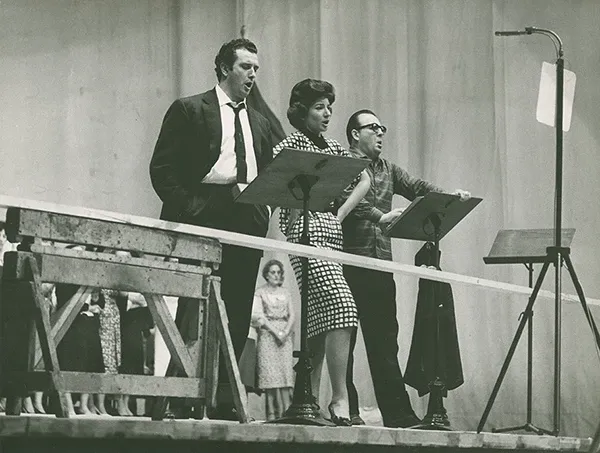 Maria Callas während der Aufzeichnung von Vincenzo Bellinis Oper „Norma“ in Mailand, 1962.